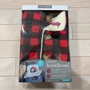 JJ Cole Red and Black Plaid Urban BundleMe Infant carseat stroller cover